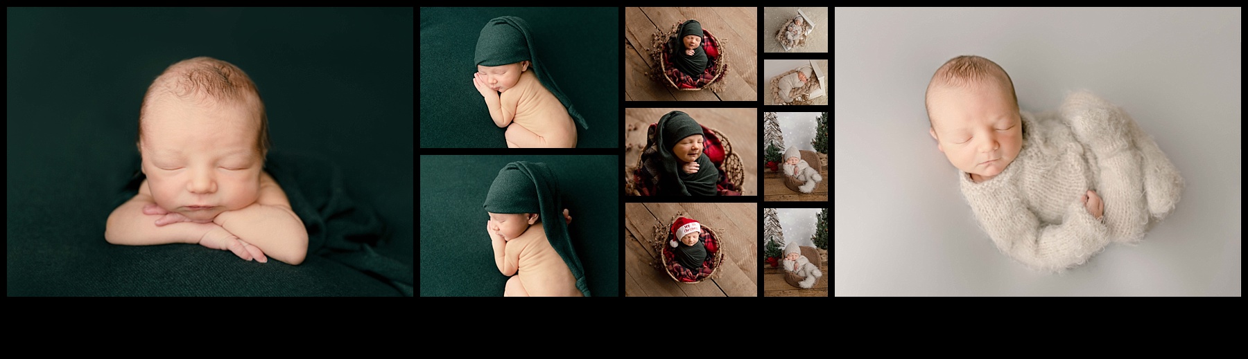 Newborn Photography baby boy collage